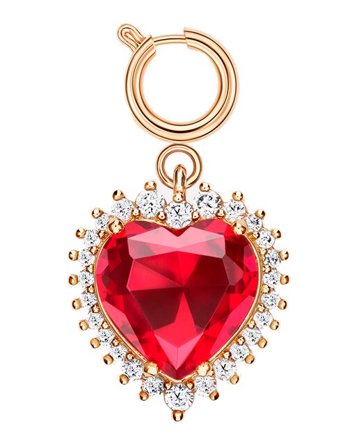 Imagen 0 de Charm Gold Scarlet Heart para 1969 Makeup Clutch Rabanne