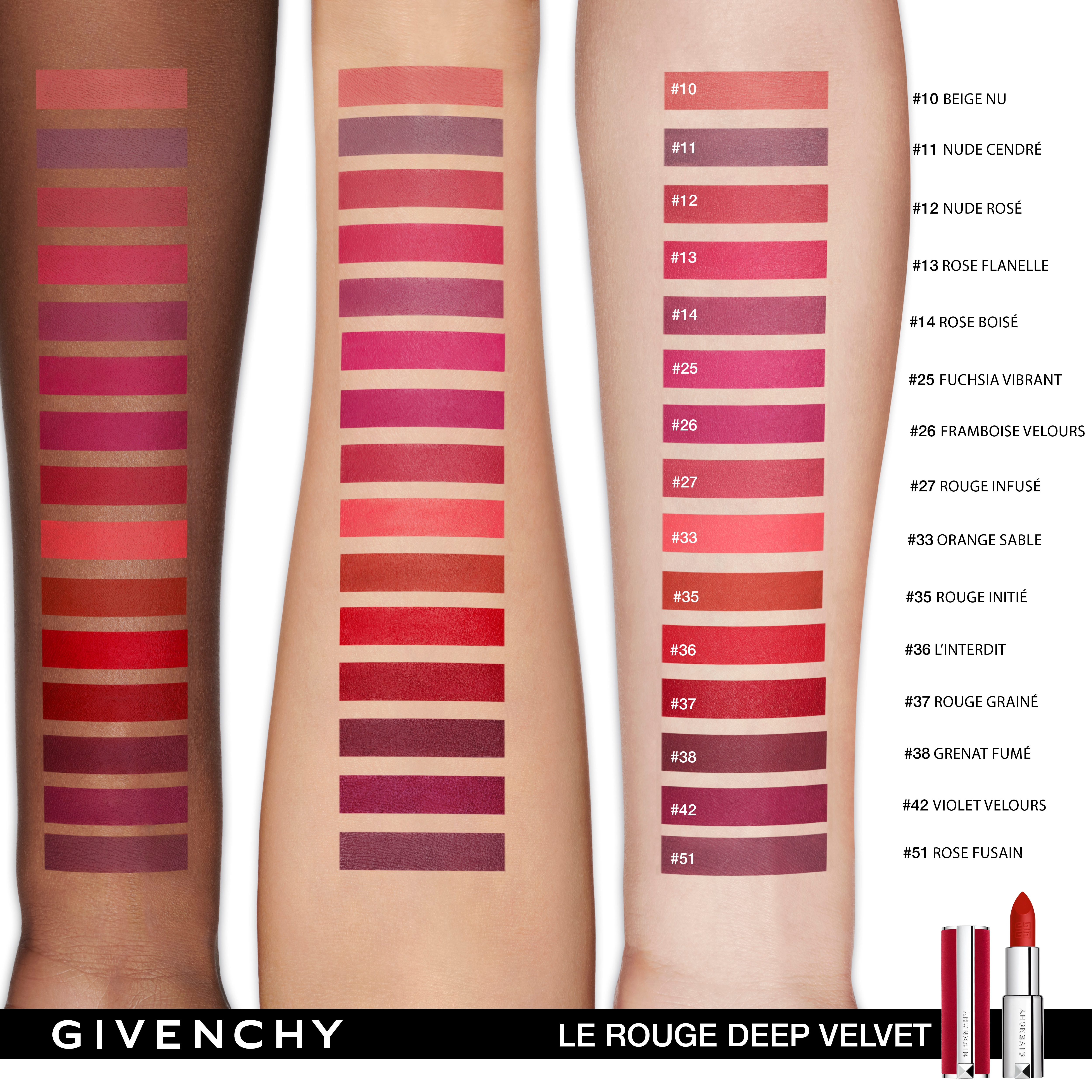 Barra de labios Le Rouge Int Deep Velvet Givenchy - Violet Velours 42 Violet Velours 42-7