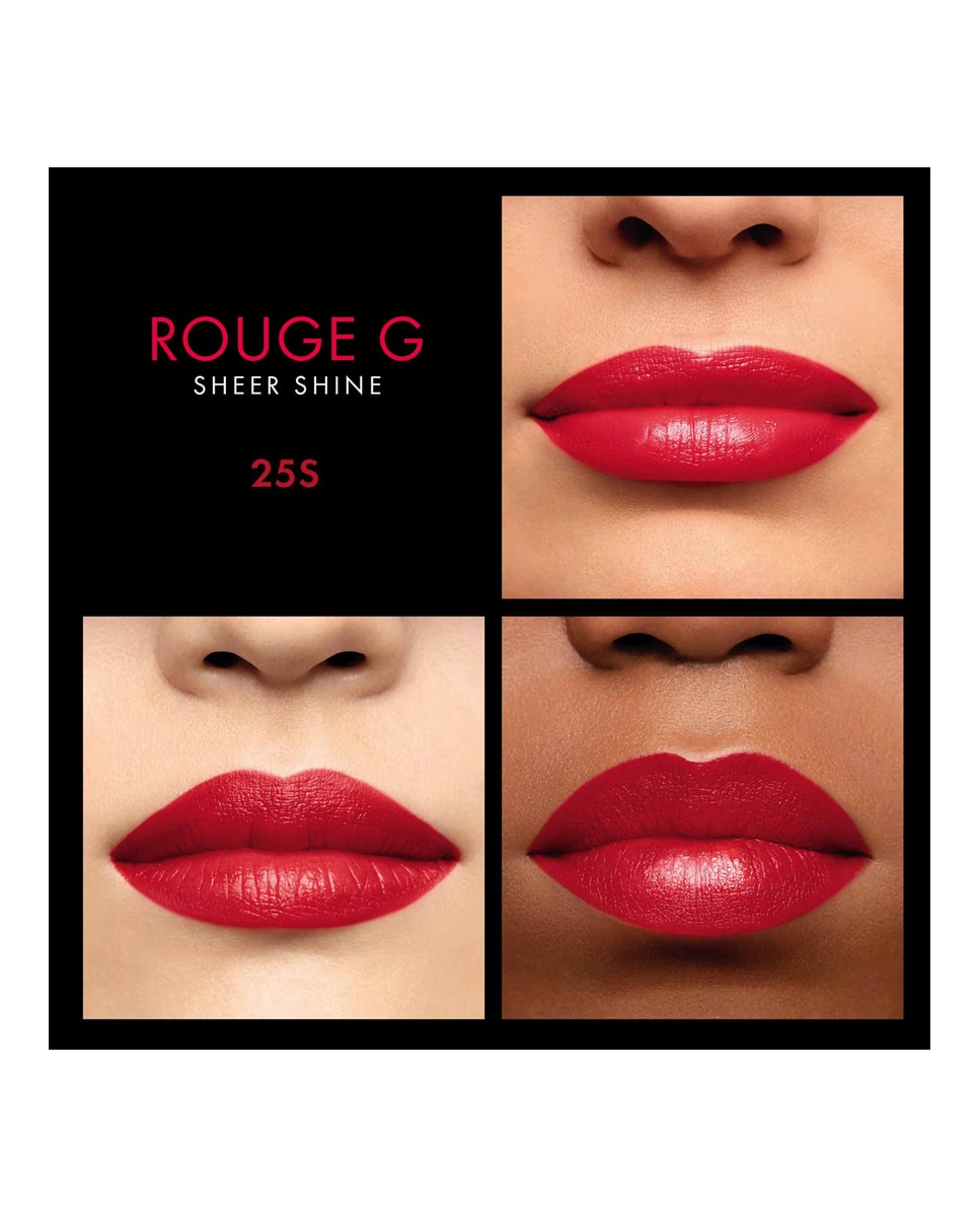 Barra de labios sin carcasa Rouge G Satinada Guerlain - Flaming Red 25 Satin 25S-3