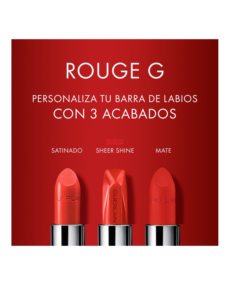 Barra de labios sin carcasa Rouge G Satinada Guerlain - Flaming Red 25 Satin 25S-9
