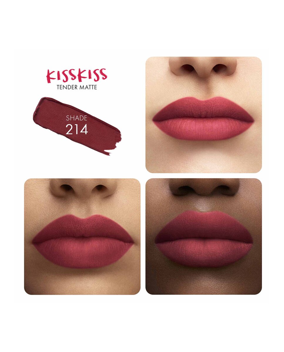 Barra de labios KissKiss Tender Matte Guerlain - 214 Romantic Nude 2,8 g 214 Romantic Nude-2
