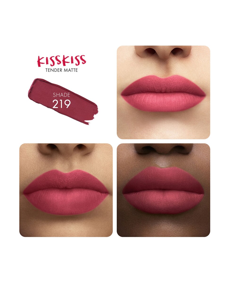 Barra de labios KissKiss Tender Matte Guerlain - 219 Tender Rose 2,8 g 219 Tender Rose-2