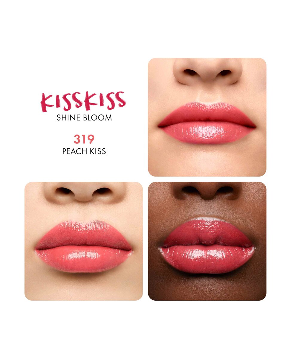 Barra de labios KissKiss Shine Bloom Guerlain - 319 Peach Kiss 3,2 g 319 Peach Kiss-4