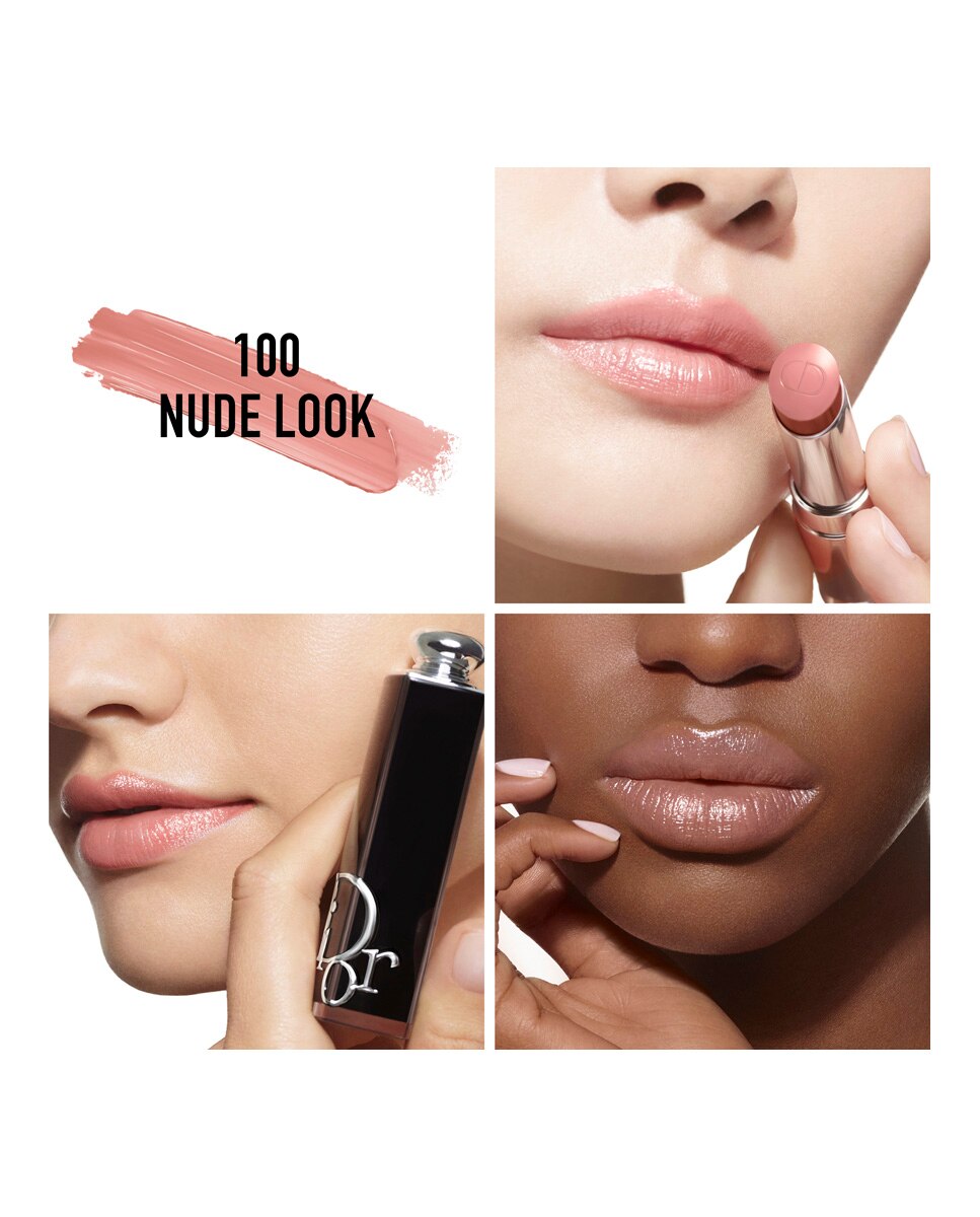 Dior Addict - barra de labios brillante - 90 % de ingredientes de origen natural - recargable - 100 Nude Look 100 Nude Look-3