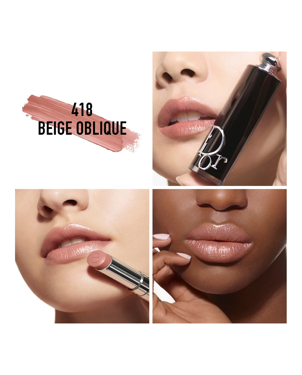 Dior Addict - barra de labios brillante - 90 % de ingredientes de origen natural - recargable - 418 Beige Oblique 418 Beige Oblique-3