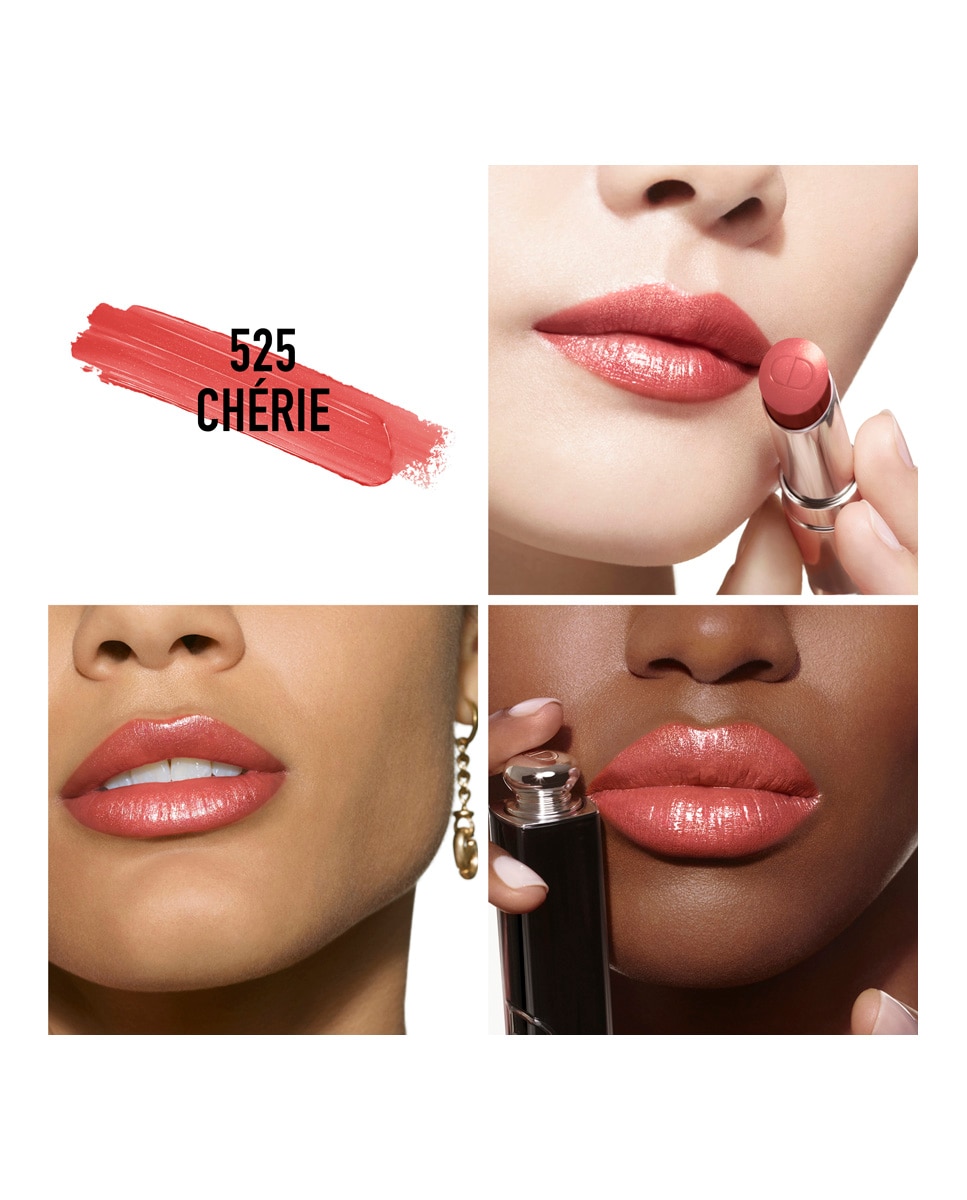 Dior Addict - barra de labios brillante - 90 % de ingredientes de origen natural - recargable - 525 Chérie 525 Chérie-3