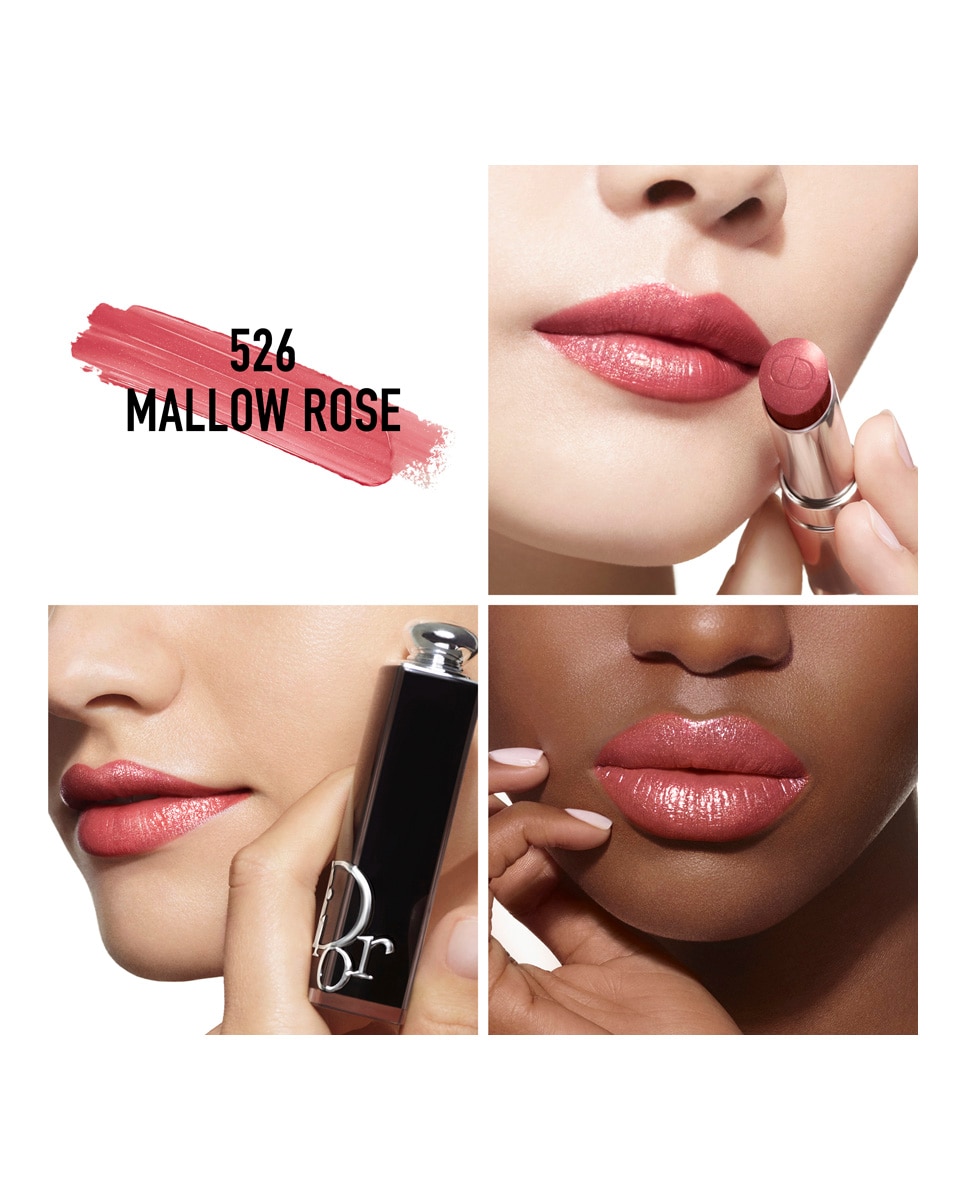 Dior Addict - barra de labios brillante - 90 % de ingredientes de origen natural - recargable - 526 Mallow Rose 526 Mallow Rose-3