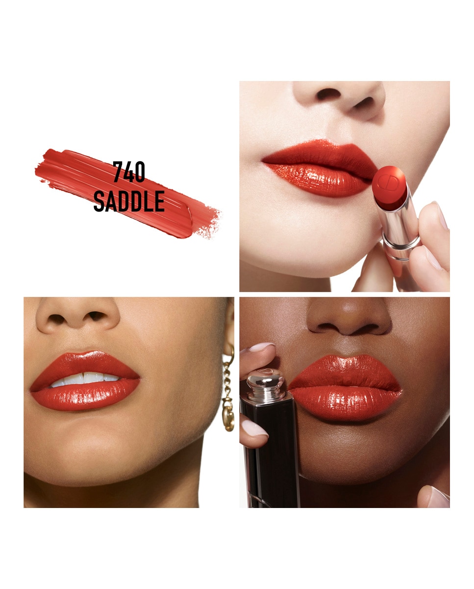 Dior Addict - barra de labios brillante - 90 % de ingredientes de origen natural - recargable - 740 Saddle 740 Saddle-3