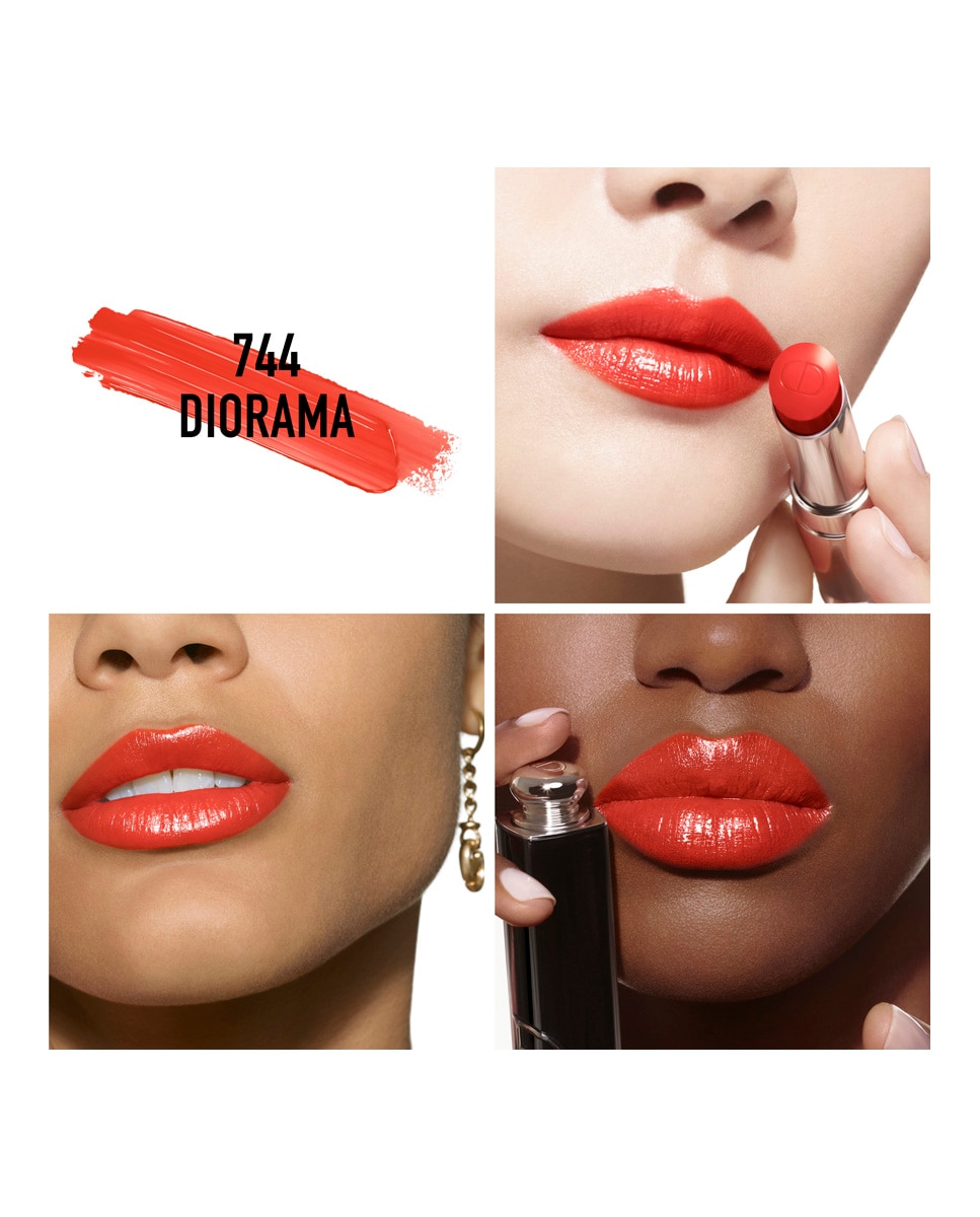 Dior Addict - barra de labios brillante - 90 % de ingredientes de origen natural - recargable - 744 Diorama 744 Diorama-3