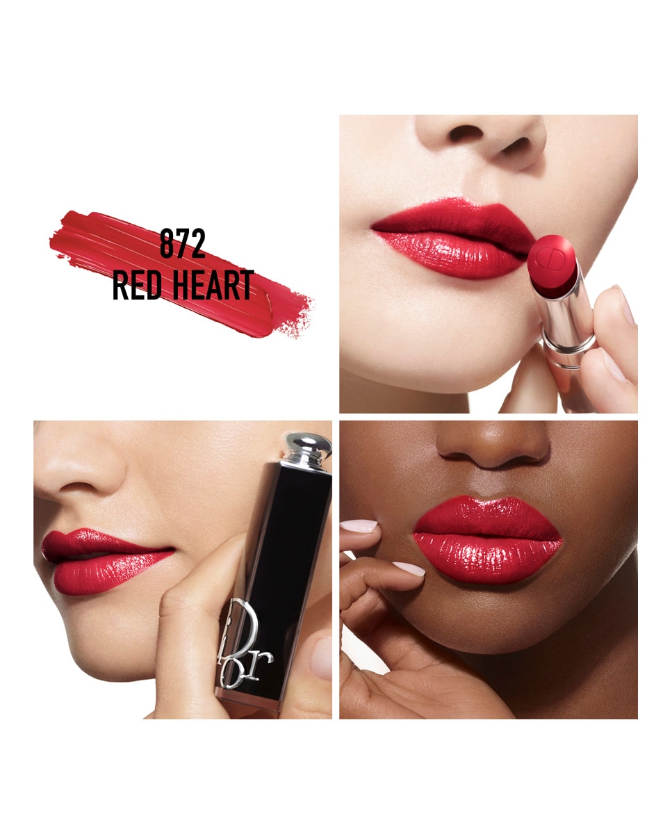 Dior Addict - barra de labios brillante - 90 % de ingredientes de origen natural - recargable - 872 Red Heart 872 Red Heart-3