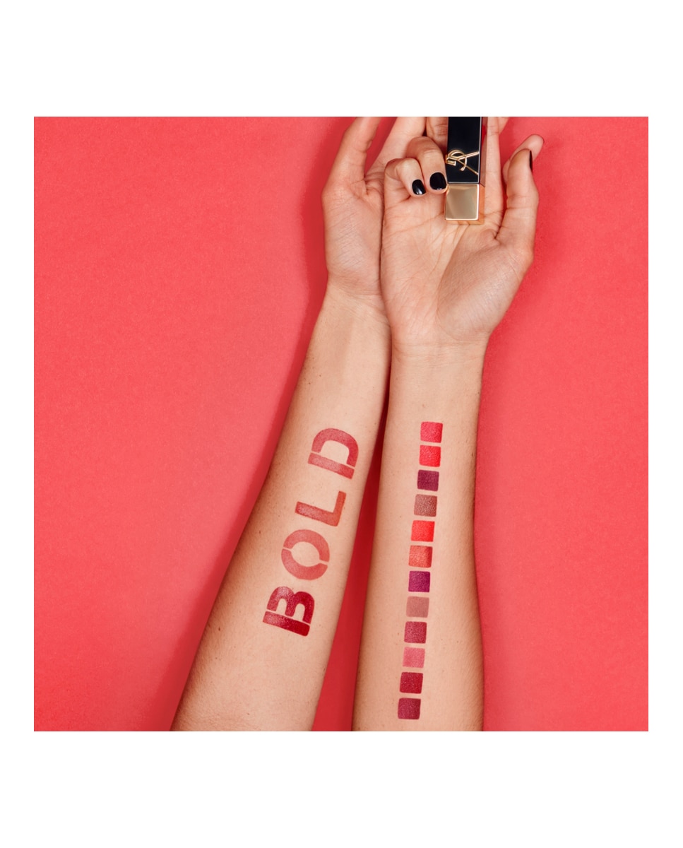 Barra de labios acabado brillante Rouge Pur Couture The Bold Nude Labial Yves Saint Laurent - 02 Wilful Red 06 Reignited Amber-4