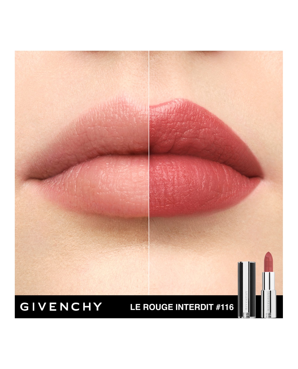Imagen 4 de Barra de labios Le Rouge Interdit Intense Silk Givenchy - N110 N116