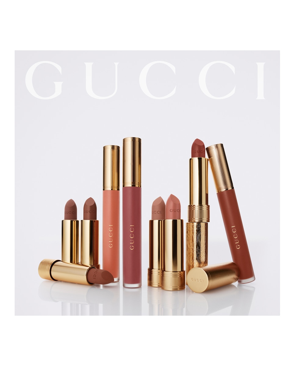 Barra de labios Rouge à Lèvres Satin Labial Gucci - 123 - Auroral Amber 3,5 g 123 - Auroral Amber-4