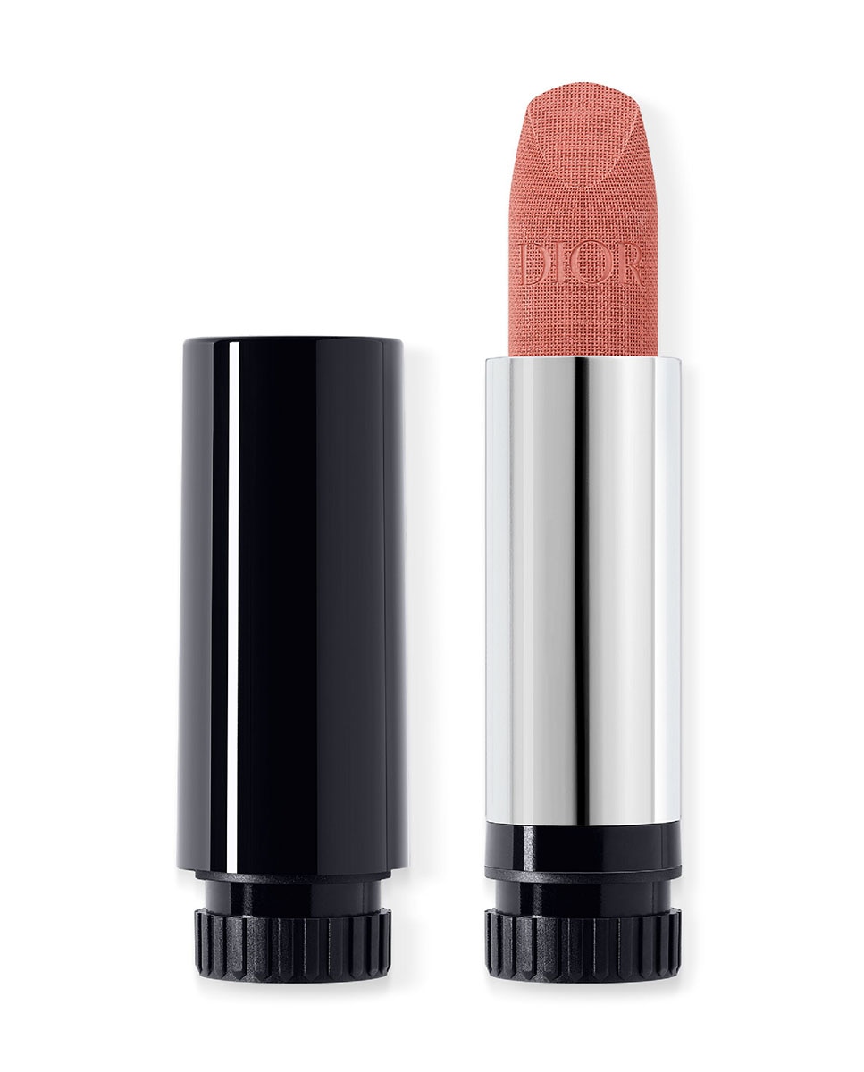 Rouge Dior La Recarga Recarga de barra de labios - 2 acabados: aterciopelado y satinado - 100 Nude Look acabado aterciopelado 100 Nude Look acabado aterciopelado-1