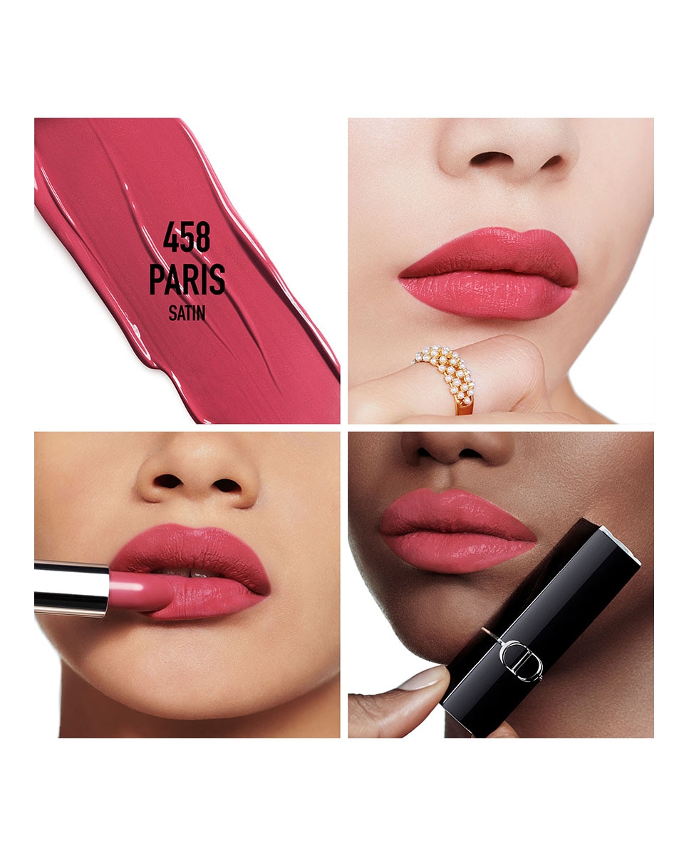 Rouge Dior La Recarga Recarga de barra de labios - 2 acabados: aterciopelado y satinado - 458 Paris acabado satinado 458 Paris acabado satinado-2