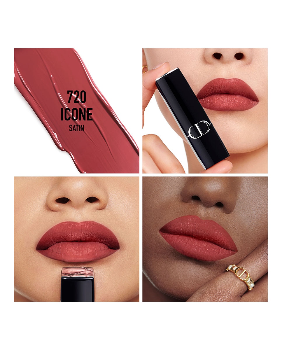 Rouge Dior La Recarga Recarga de barra de labios - 2 acabados: aterciopelado y satinado - 720 Icone acabado satinado 720 Icone acabado satinado-2
