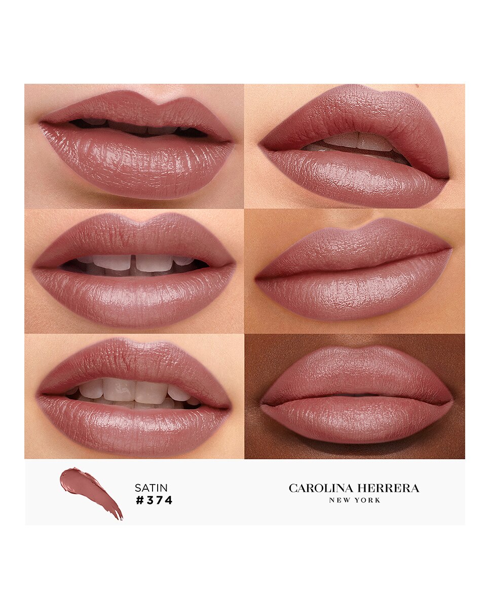 Barra de Labios Fabulous Kiss The Lipstick Efecto Satinado Carolina Herrera - 374 Mauve Glam 374 Mauve Glam-4