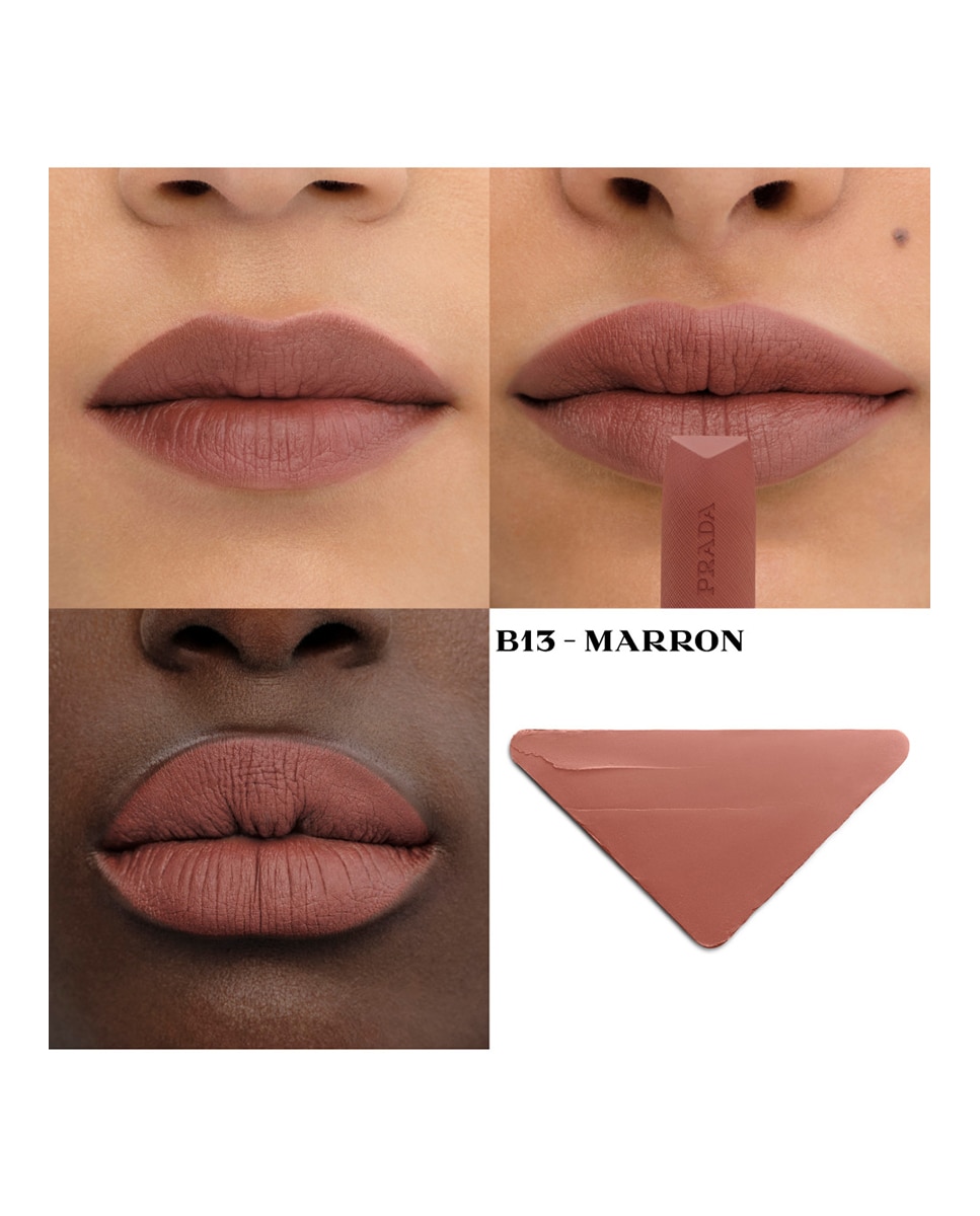 Barra de Labios Ligera Larga Duración Monochrome Hyper Matte Prada Beauty - B13 MARRON B13 MARRON-3