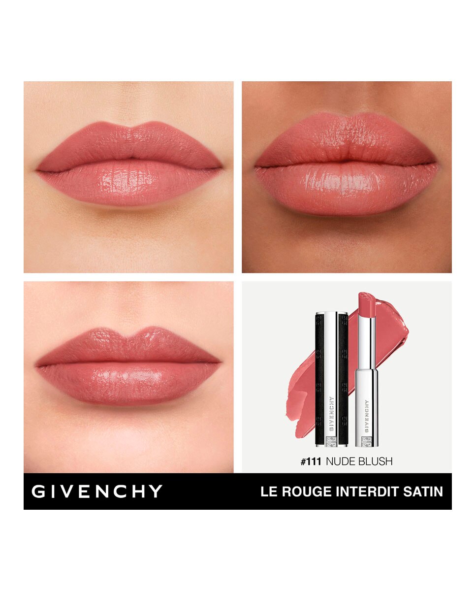 Barra de labios Le Rouge Interdit Satin Givenchy - N111 - NUDE BLUSH 2,7 gr N111 - NUDE BLUSH-4