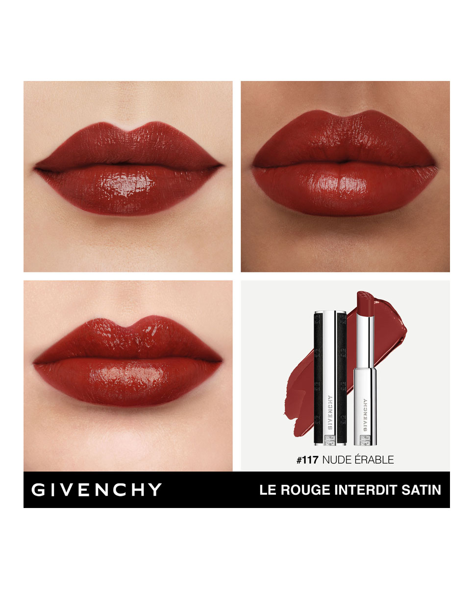 Barra de labios Le Rouge Interdit Satin Givenchy - N117 - NUDE ÉRABLE 2,7 gr N117 - NUDE ÉRABLE-4