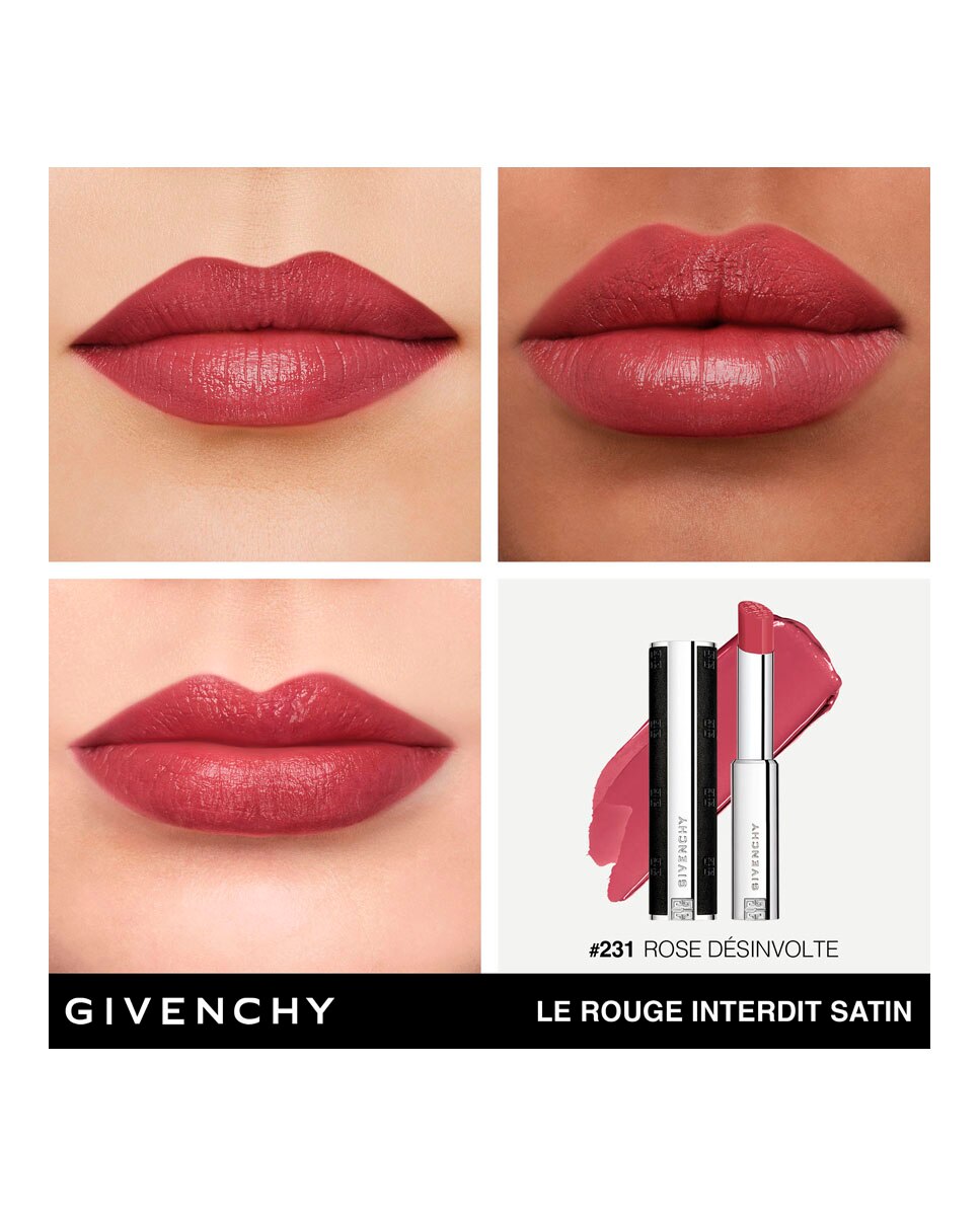 Barra de labios Le Rouge Interdit Satin Givenchy - N231 - ROSE DÉSINVOLTE 2,7 gr N231 - ROSE DÉSINVOLTE-4