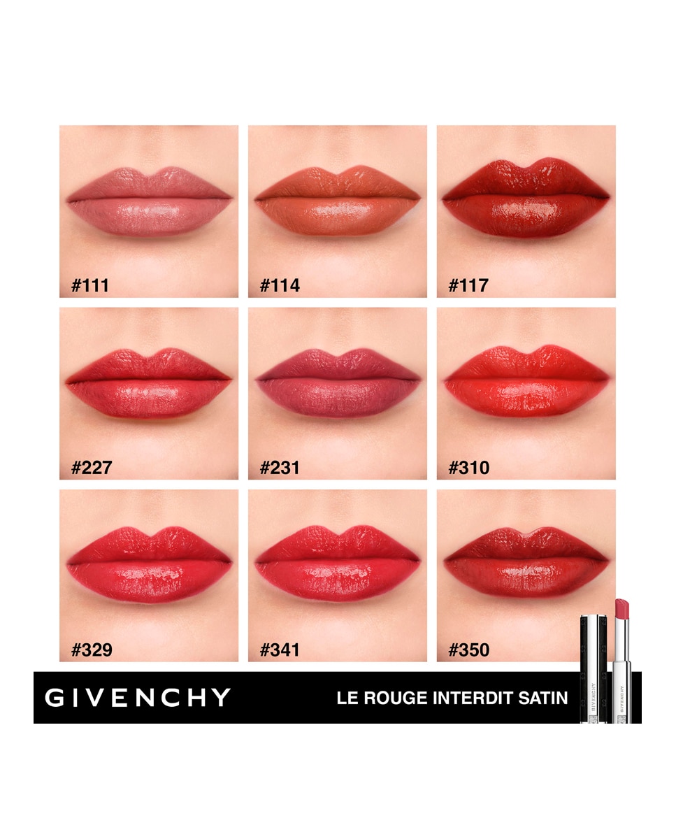 Barra de labios Le Rouge Interdit Satin Givenchy - N302 - ROUGE VERMEIL 2,7 gr N302 - ROUGE VERMEIL-10
