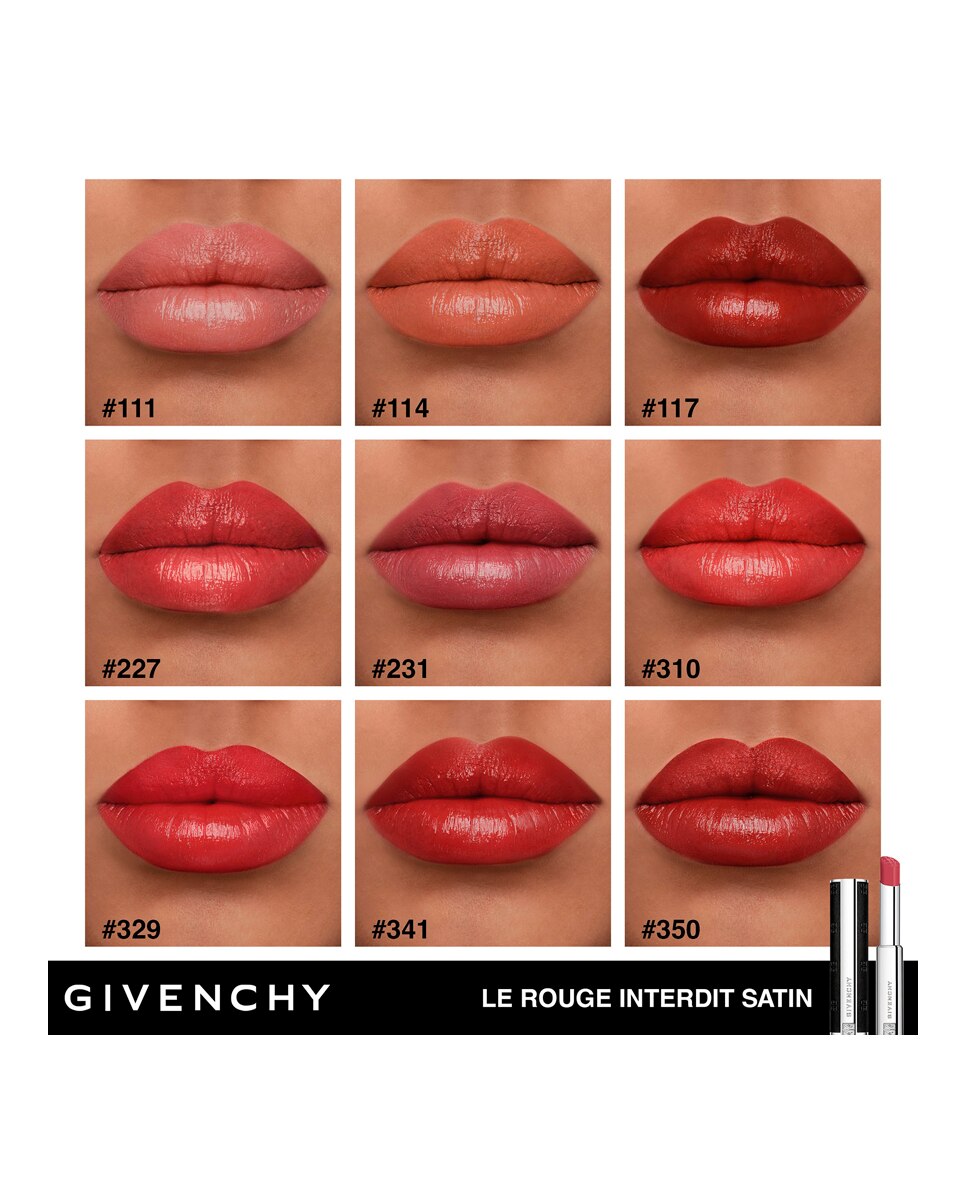 Barra de labios Le Rouge Interdit Satin Givenchy - N329 - ROUGE ENFLAMMÉ 2,7 gr N329 - ROUGE ENFLAMMÉ-9