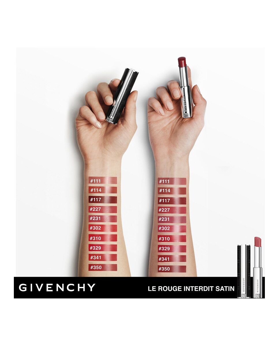 Barra de labios Le Rouge Interdit Satin Givenchy - N341 - ROUGE SIENNE 2,7 gr N341 - ROUGE SIENNE-8