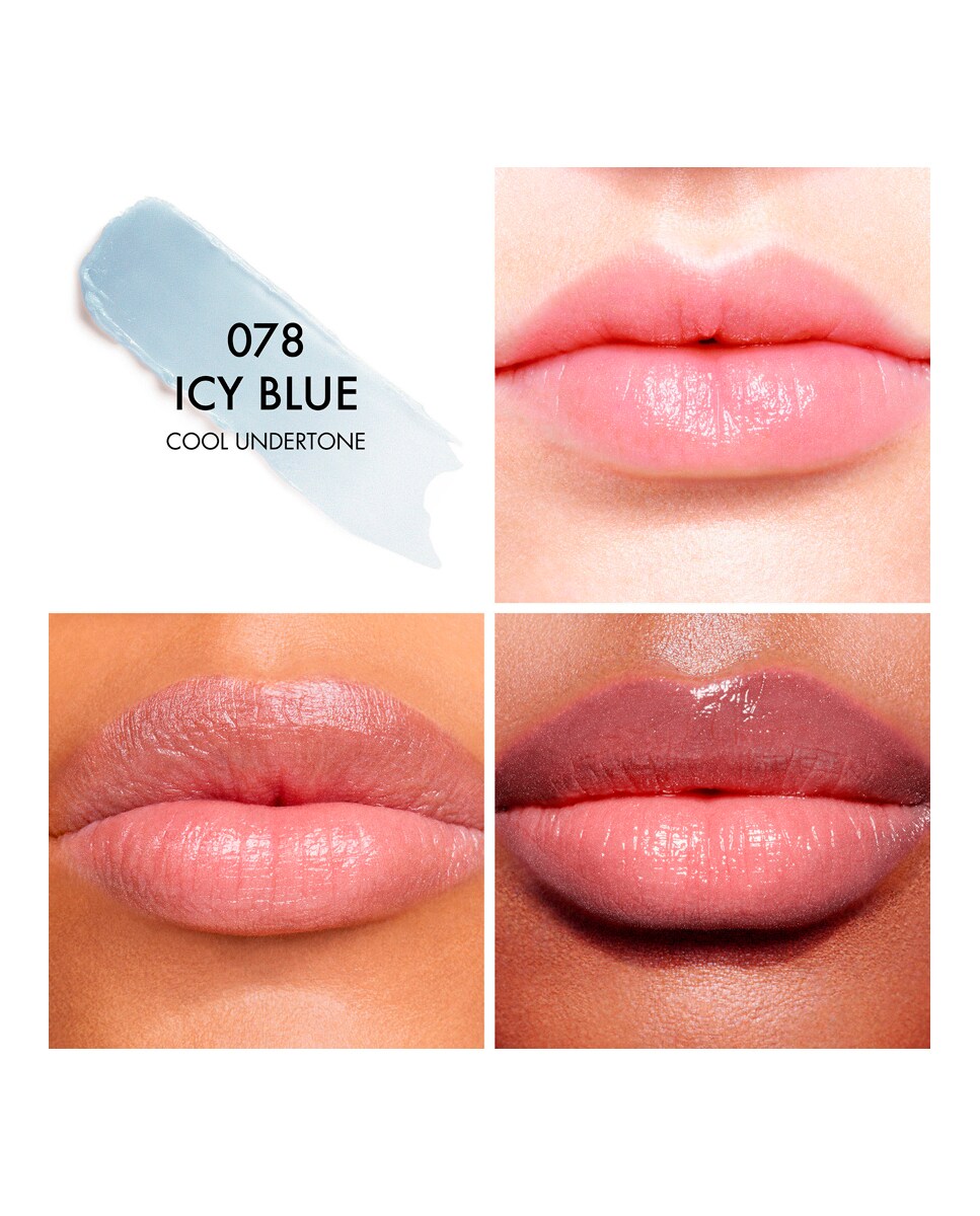 Bálsamo Dior Addict Lip Glow Dior 078 Icy Blue subtono frío-2