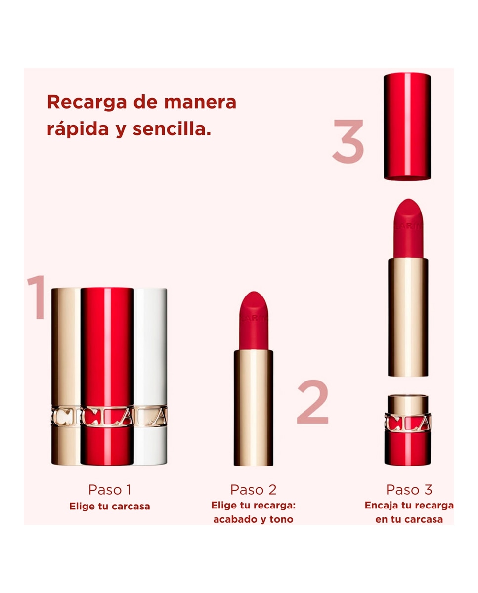 Barra De Labios Mate Joli Rouge Velvet Refill Clarins - 782 3,5 g 782-5