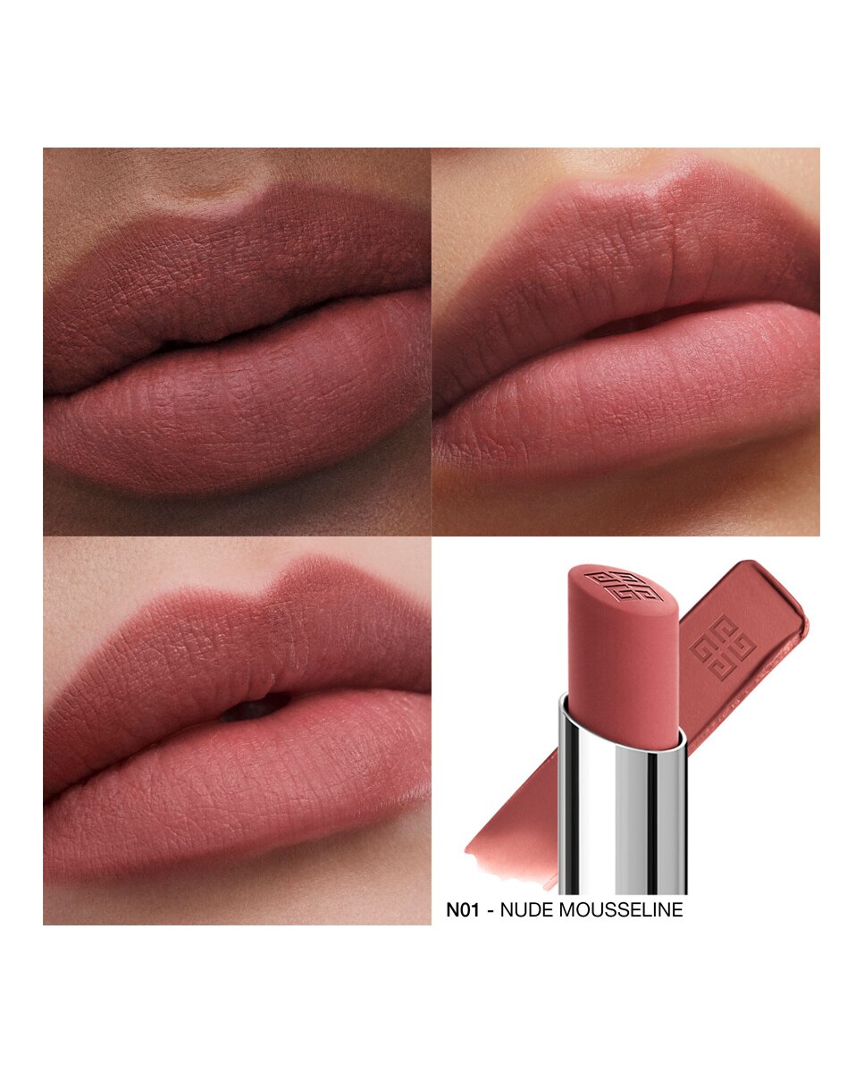 Barra De Labios Voluminizadora De Larga Duración Le Rouge Velvet Matte 2,3 G Givenchy - N01 - Nude Mousseline N01 - Nude Mousseline-3