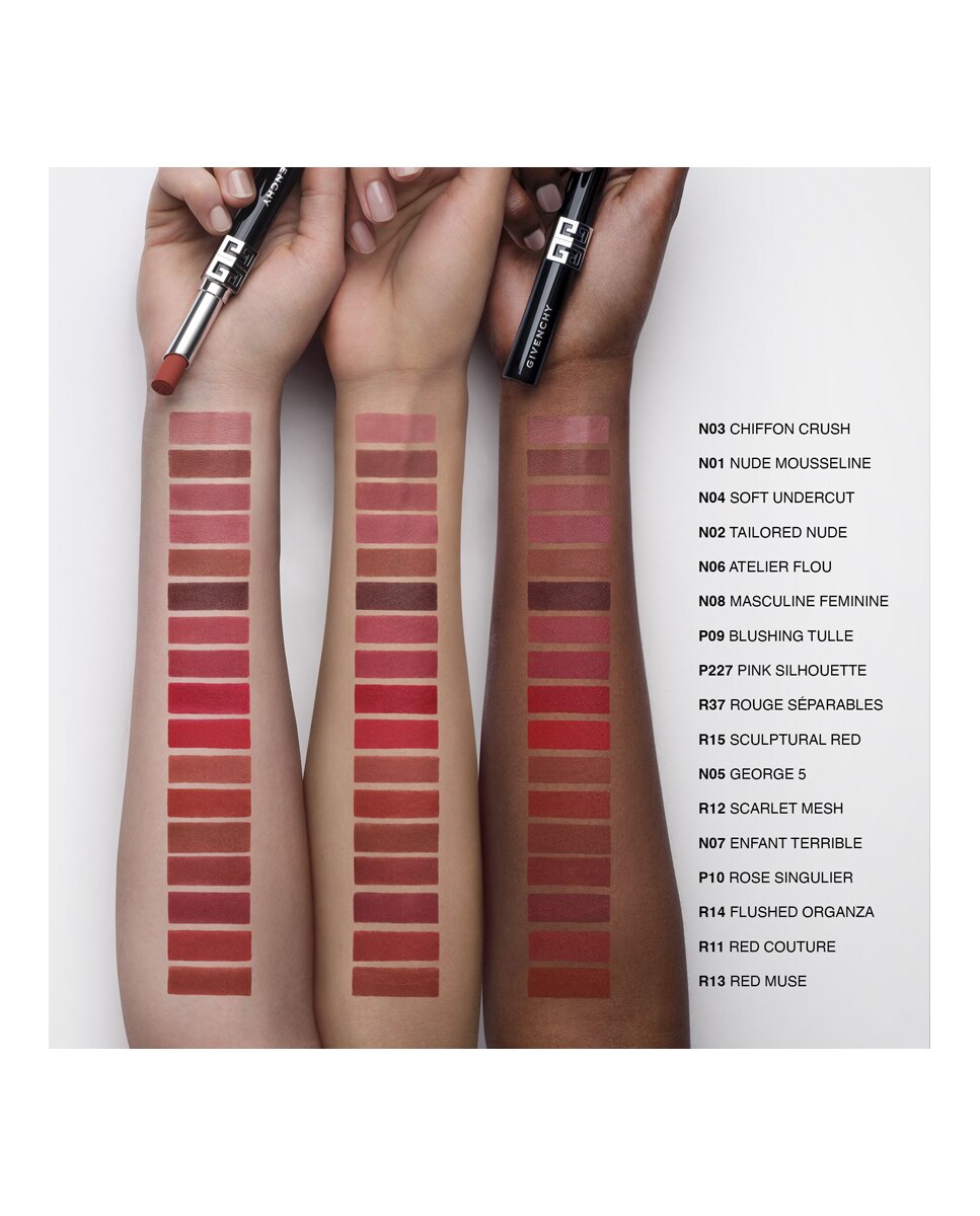 Barra De Labios Voluminizadora De Larga Duración Le Rouge Velvet Matte 2,3 G Givenchy - N01 - Nude Mousseline N01 - Nude Mousseline-4