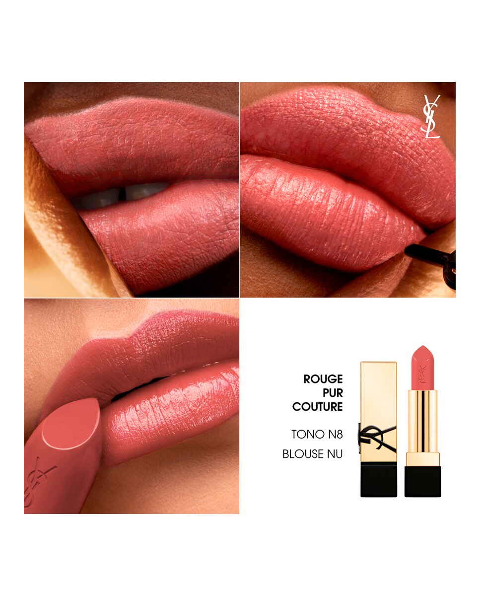 Imagen 3 de Barra de Labios Acabado Satinado Rouge Pur Couture Yves Saint Laurent - 08 08