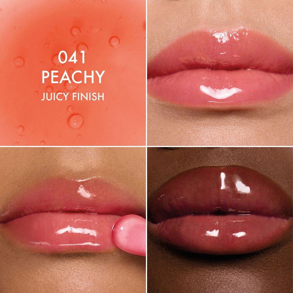 Dior Addict Lip Glow Oil Aceite para labios hidratante 24 horas - 3 acabados ultrabrillantes - 041 Peachy 041 Peachy-4