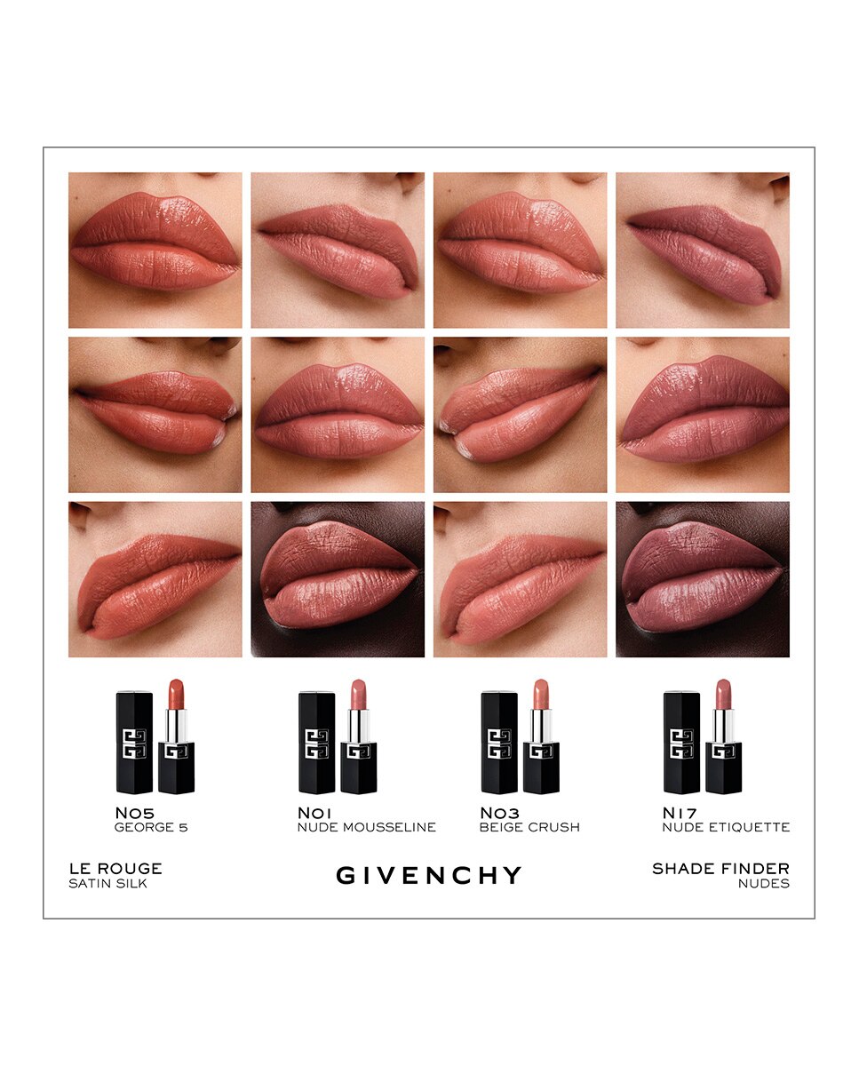 Imagen 3 de Barra de Labios Satinado de Alta Definición Le Rouge Satin Silk Givenchy - N01 N01