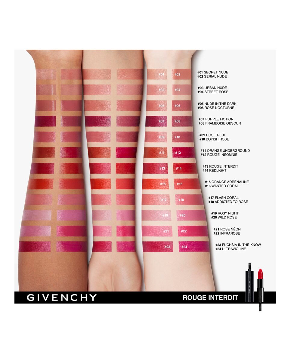 Barra de labios Rouge Interdit Givenchy - Ultravioline 024 Boyish Rose 010-3