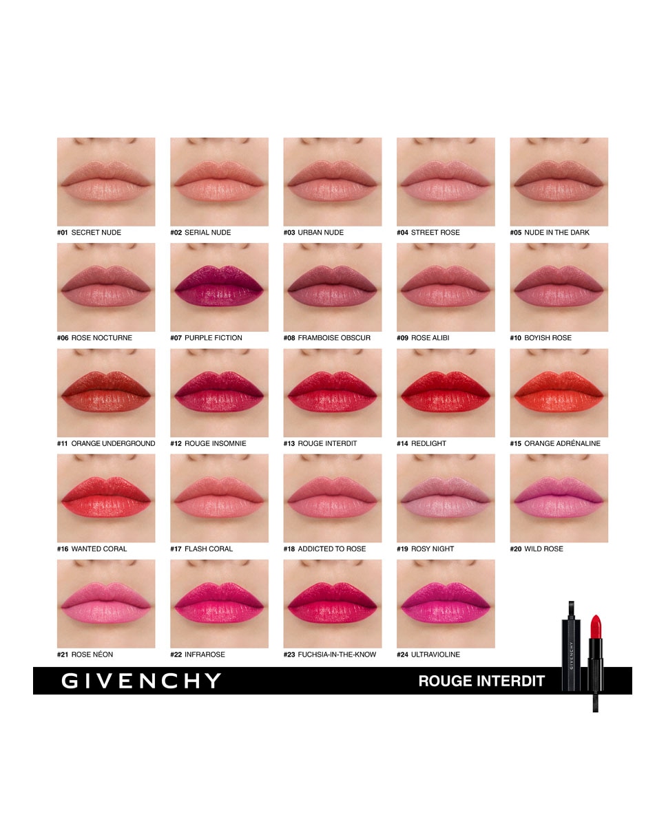 Barra de labios Rouge Interdit Givenchy - Ultravioline 024 Boyish Rose 010-4