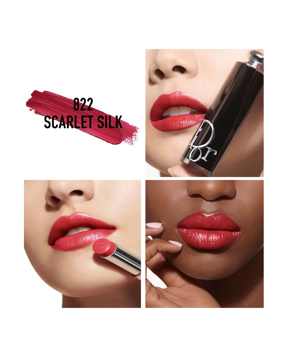Dior Addict - barra de labios brillante - 90 % de ingredientes de origen natural - recargable - 822 Scarlet Silk 822 Scarlet Silk-2
