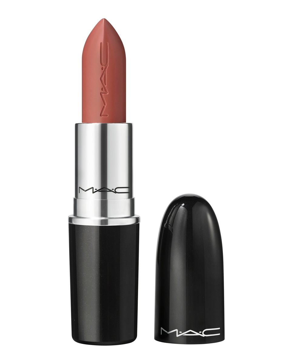 Barra de labios Lustreglass Lipstick M.A.C - Lustering 3 g Nude Uncensored-1