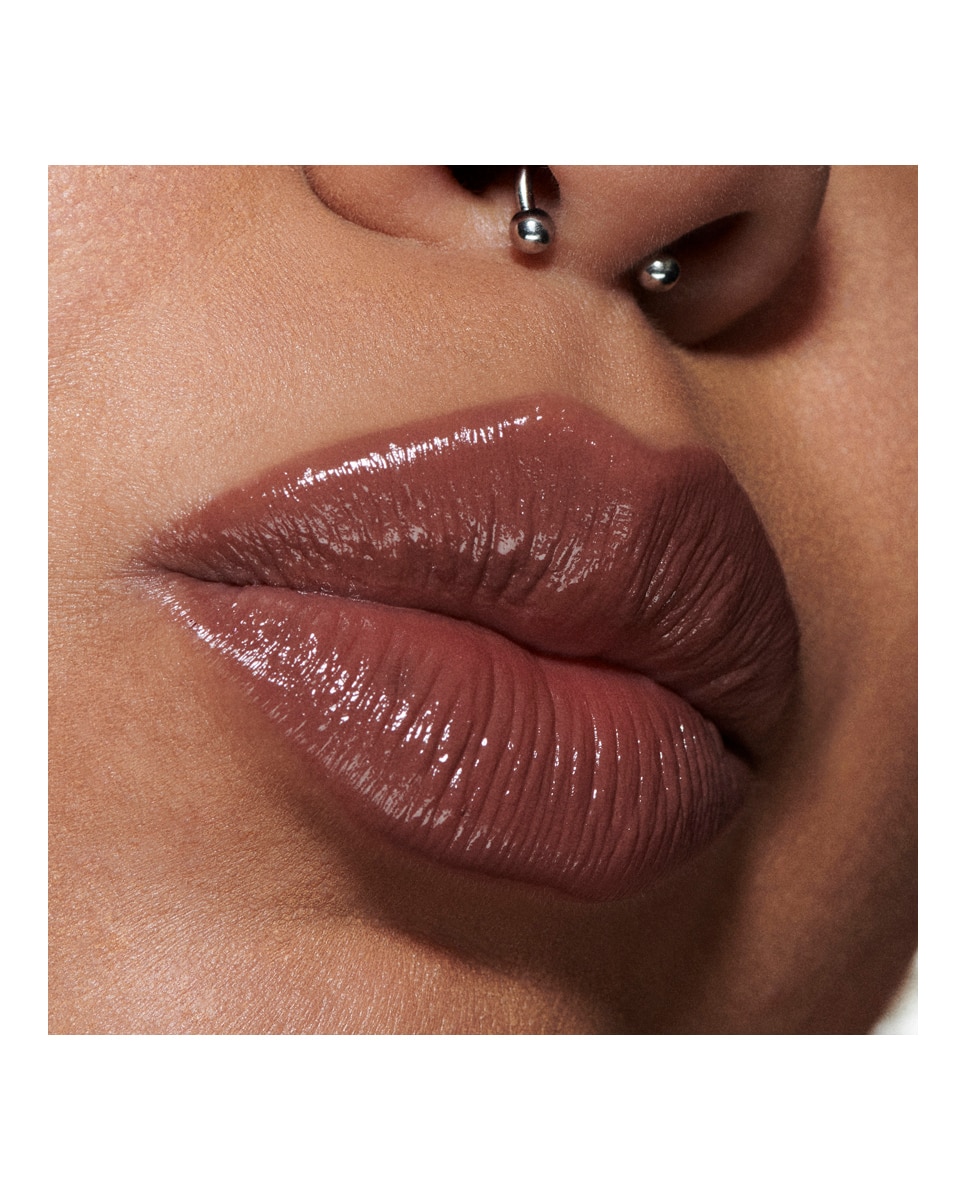 Barra de labios Lustreglass Lipstick M.A.C - Lustering 3 g Nude Uncensored-5