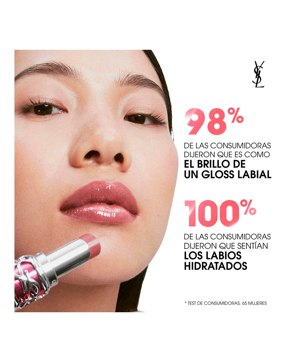 Imagen 4 de Barra de labios Gloss hidratante Loveshine Candy Glaze Yves Saint Laurent - WATERMELON HIGH WATERMELON HIGH