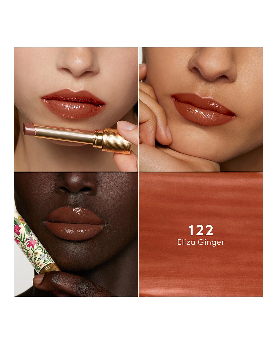 Barra de Labios Flora Intense Rouge De Beauté Brillant Edición Limitada - 122 - Eliza Ginger Gucci 4