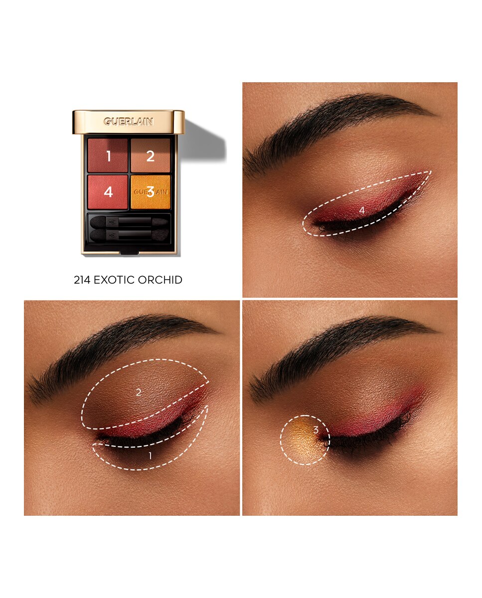 Paleta de Sombras de Ojos En 4 Tonos Ombres G Guerlain - 214 Exotic Orchid 214 Exotic Orchid-7