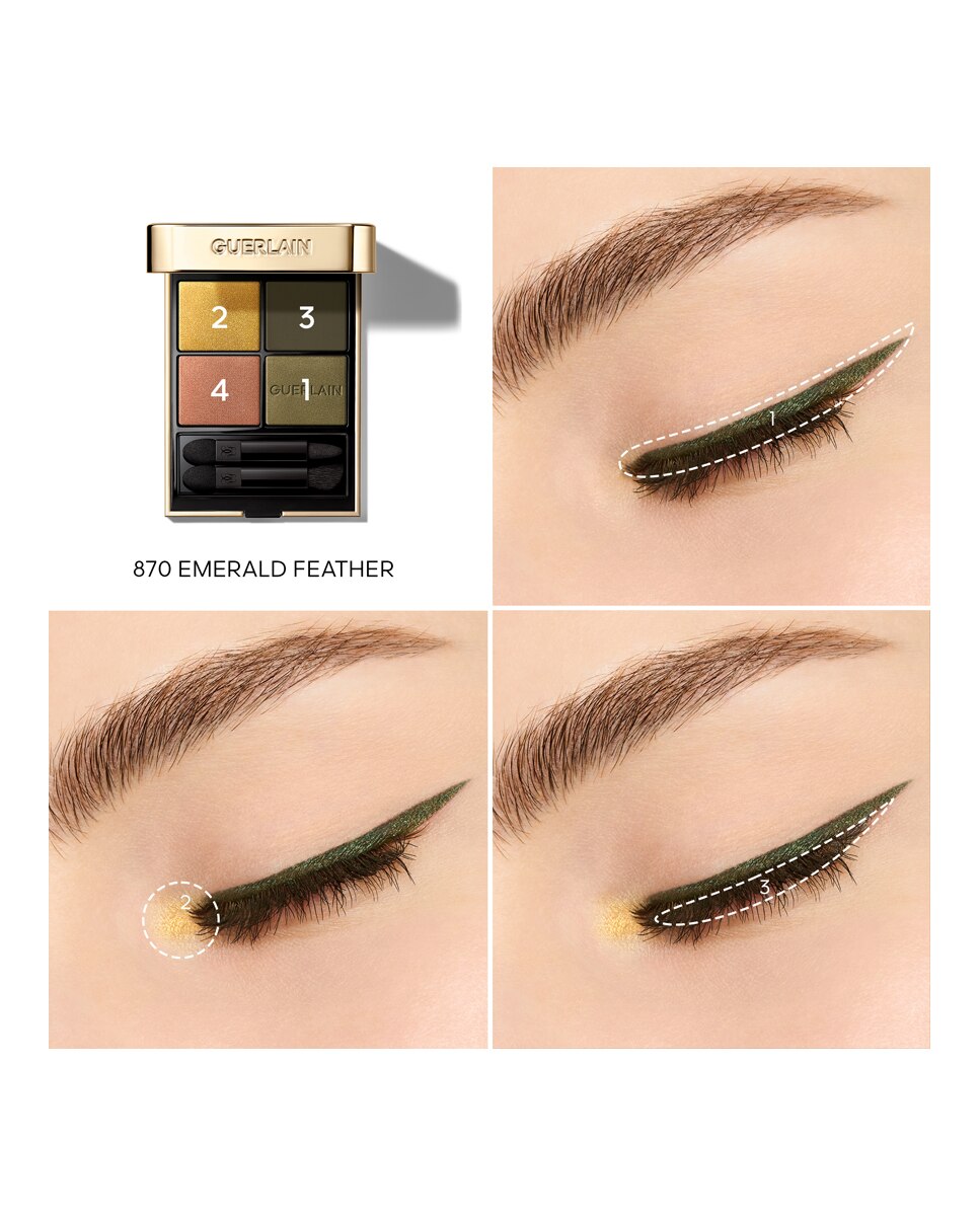 Paleta de Sombras de Ojos En 4 Tonos Ombres G Guerlain - Emerald Feather Emerald Feather-4