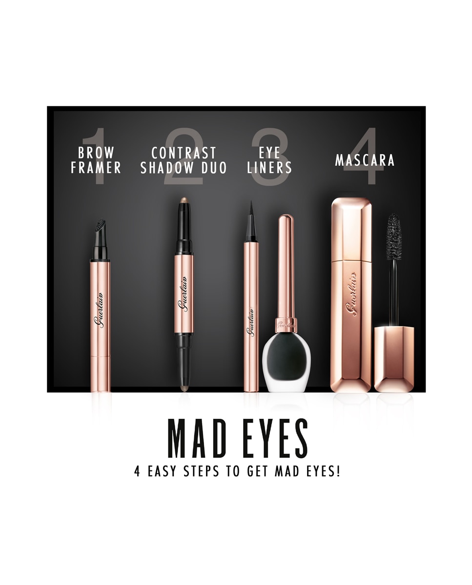 Imagen 7 de Máscara de pestañas Mad Eyes Guerlain - 03 Bleu 8,5 ml 01 Noir