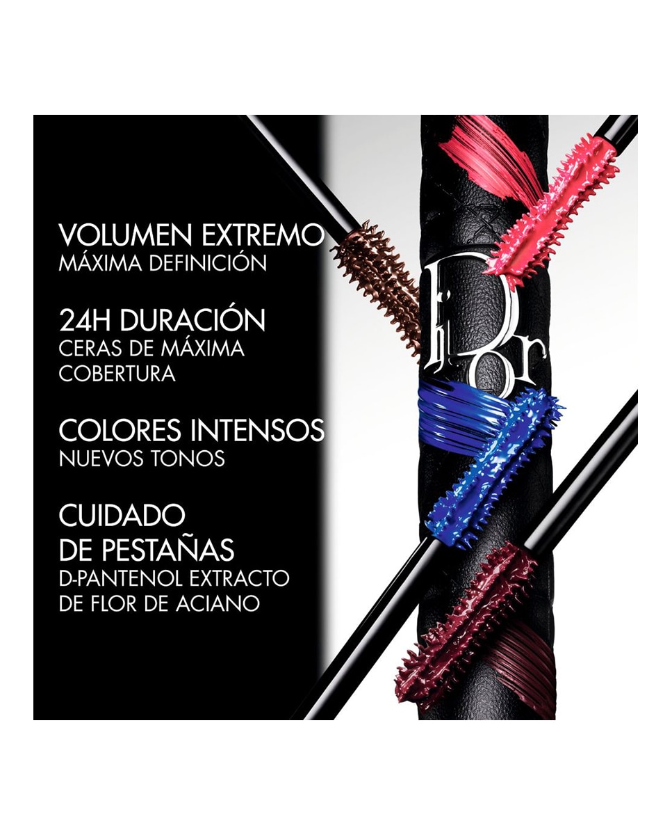 Diorshow Overvolume Máscara de pestañas efecto volumen extremo - duración 24 h y definición pestaña a pestaña - 971 Overplum 840 Overpink-5