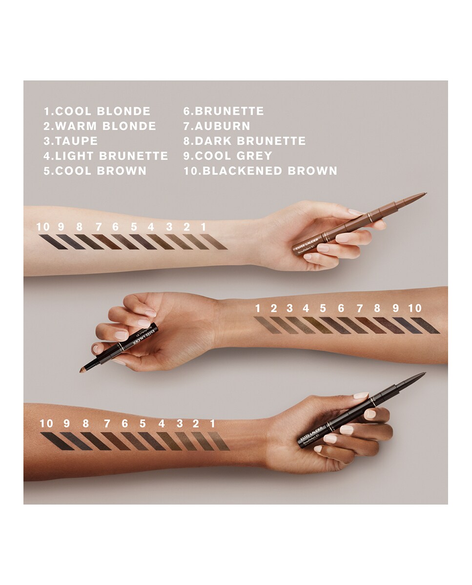 Lápiz de cejas 3 en 1 BrowPerfect 3D All-in-One Styler Multi-Tasker Estée Lauder Blackened Brown-4