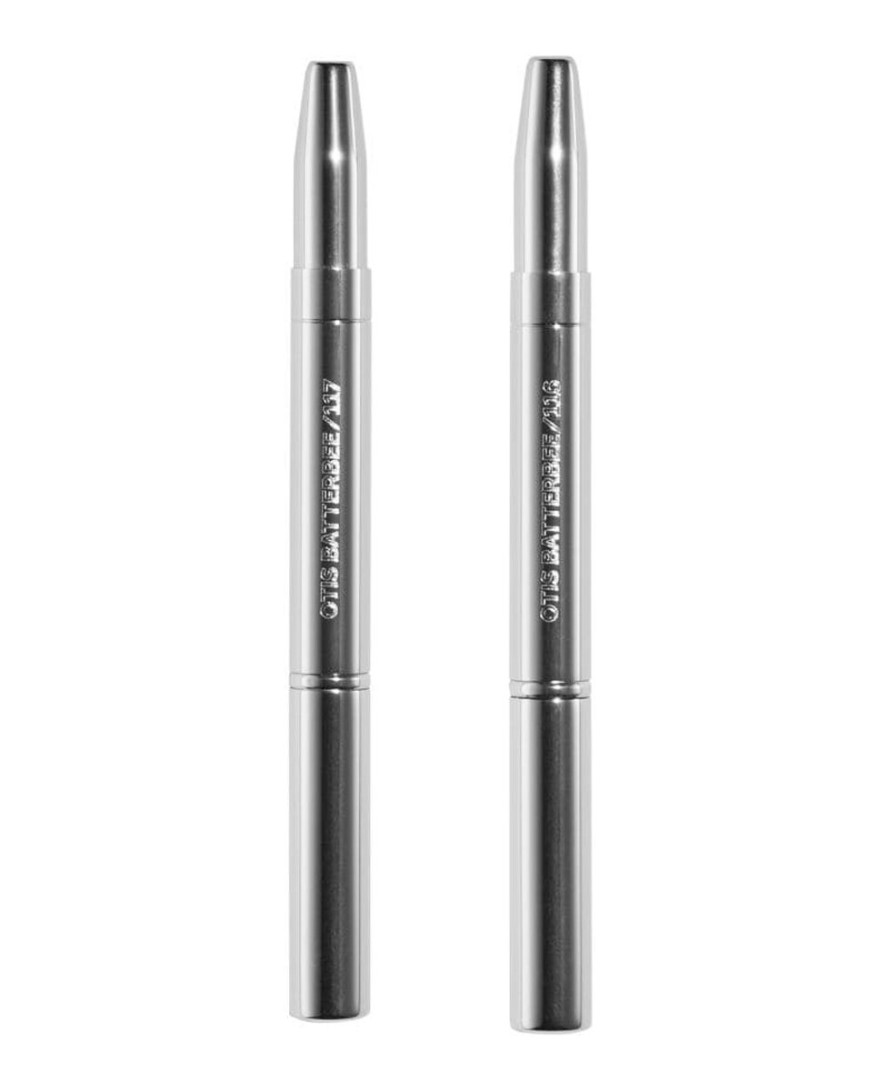 Imagen 0 de Dúo de Brochas de Doble Punta para Labios y Ojos Otis Batterbee plata