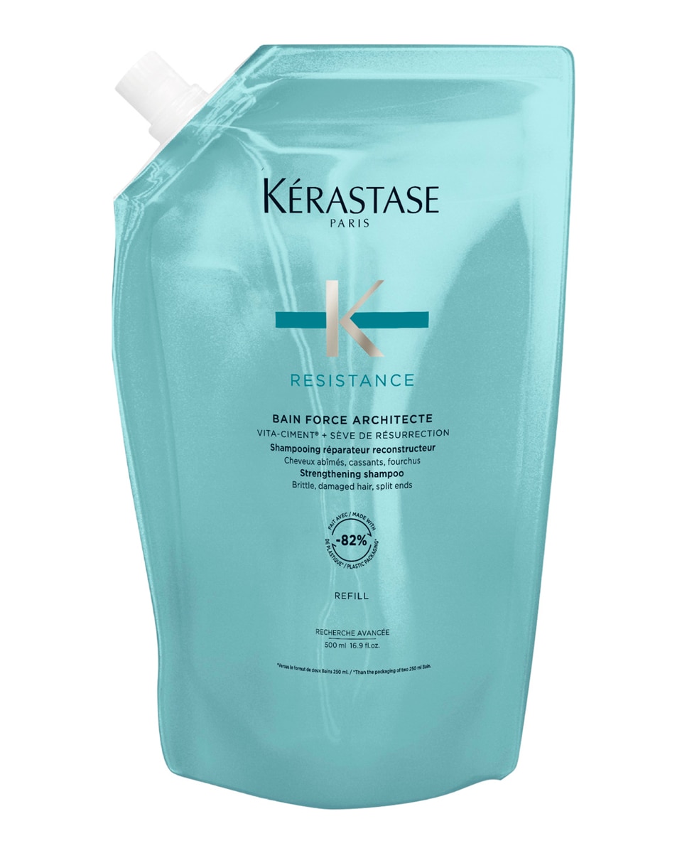Kérastase - Recarga de Champú para Cabello Dañado Résistance Bain Force Architecte 500 ml Kérastase.
