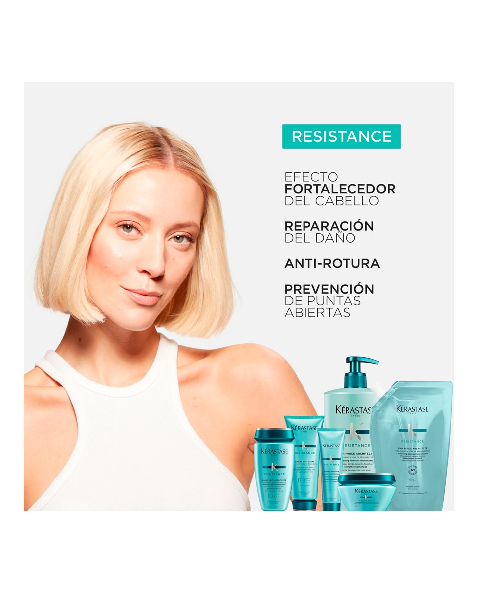 Recarga de Champú para Cabello Dañado Résistance Bain Force Architecte 500 ml Kérastase - 500 ml 3